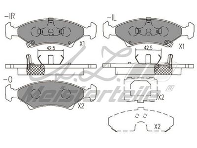 комплект спирачно феродо, дискови спирачки A.Z. Meisterteile AZMT-44-022-2257