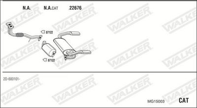 Изпускателна система WALKER MG15003