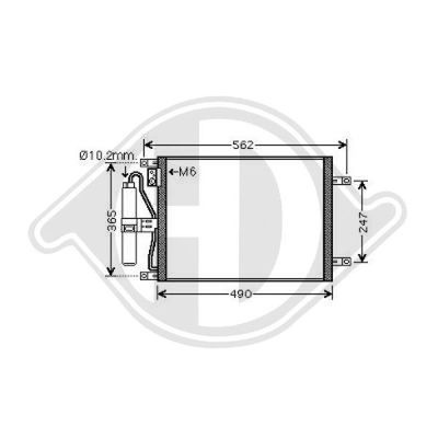 Конденсатор, кондиционер DIEDERICHS DCC1111 для NISSAN NOTE