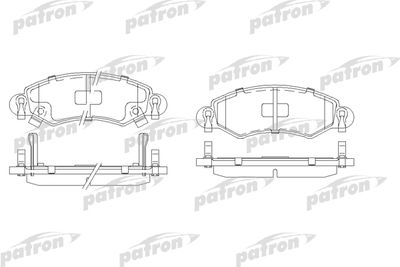 Комплект тормозных колодок, дисковый тормоз PATRON PBP1423 для OPEL AGILA