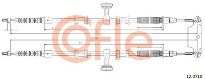 Тросик, cтояночный тормоз COFLE 12.0710 для FIAT CROMA