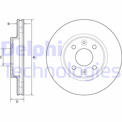 DELPHI BG4570 Тормозные диски  для DACIA  (Дача Логан)