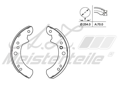 комплект спирачна челюст A.Z. Meisterteile AZMT-44-026-1307