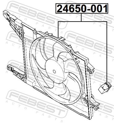 VENTILATOR RADIATOR FEBEST 24650001 1