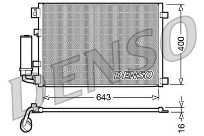 DENSO DCN46002 Радіатор кондиціонера для NISSAN (Ниссан)