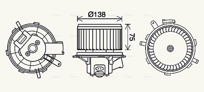 VENTILATOR HABITACLU AVA QUALITY COOLING PE8406