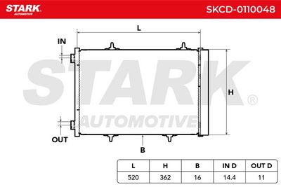 кондензатор, климатизация STARK SKCD-0110048