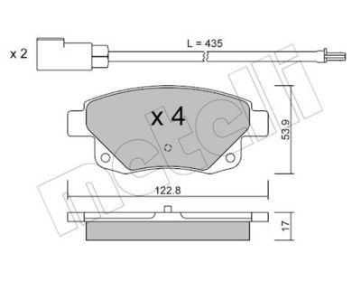 BREMSBELAGSATZ SCHEIBENBREMSE