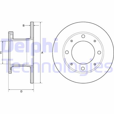 Тормозной диск DELPHI BG2042 для AUSTIN MINI