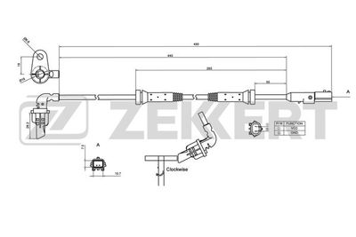 SE6174 ZEKKERT Датчик, частота вращения колеса