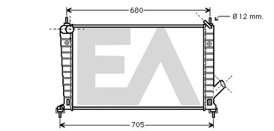 Радиатор, охлаждение двигателя EACLIMA 31R62021 для SAAB 9-5