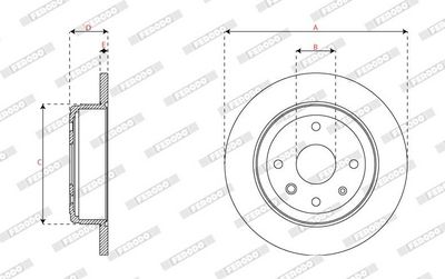 BREMSSCHEIBE FERODO DDF1944C 2