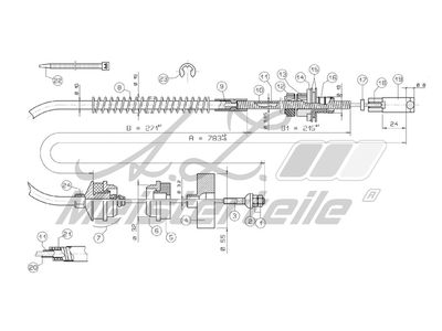 въжен механизъм, задействане на съединителя A.Z. Meisterteile AZMT-47-010-1345
