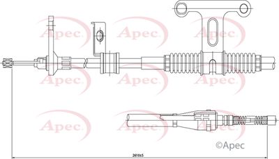 Cable Pull, parking brake APEC CAB1257