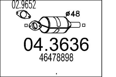 Катализатор MTS 04.3636 для FIAT PALIO