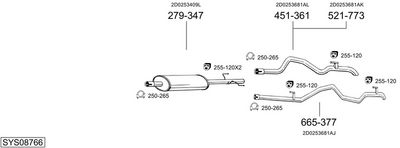 SISTEM DE ESAPAMENT BOSAL SYS08766