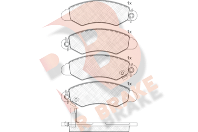 Комплект тормозных колодок, дисковый тормоз R BRAKE RB1293 для SUZUKI SWIFT