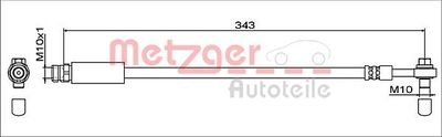 Тормозной шланг METZGER 4112042 для AUDI Q5