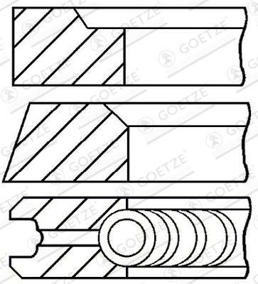 SET SEGMENTI PISTON GOETZE ENGINE 0831760010