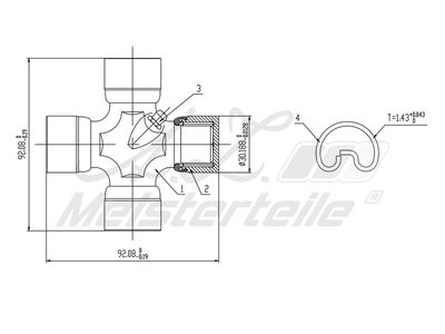 Шарнир, карданен вал A.Z. Meisterteile AZMT-42-041-1015