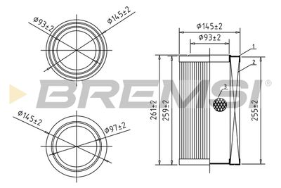 Воздушный фильтр BREMSI FA0584 для LANCIA DELTA