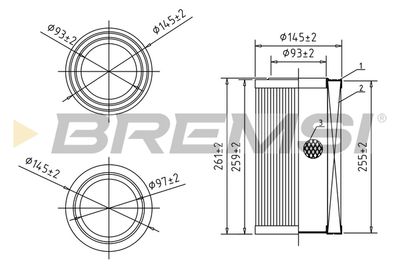 Воздушный фильтр BREMSI FA0584 для ALFA ROMEO 4C