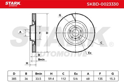 спирачен диск STARK SKBD-0023330
