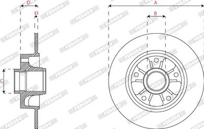 BREMSSCHEIBE FERODO DDF2824C1 2