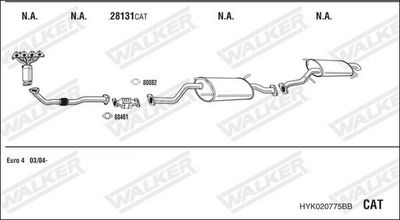 Изпускателна система WALKER HYK020775BB