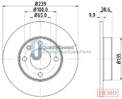Brzdový kotouč JAPANPARTS DI0937JM