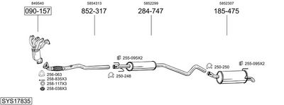 SISTEM DE ESAPAMENT BOSAL SYS17835