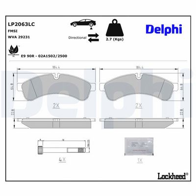 Remblokken set Achter , past: IVECO DAILY IV, DAILY V, DAILY VI 2.3D-Electric 05.06-