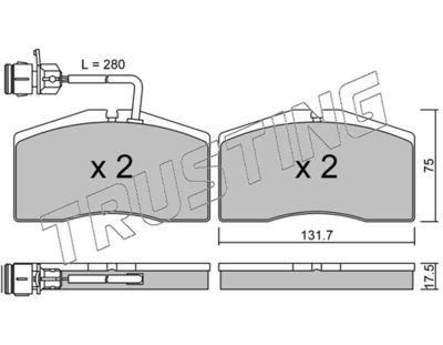 TRUSTING 907.1 Тормозные колодки и сигнализаторы для AUDI A8 D2 (4D2, 4D8) S8 quattro