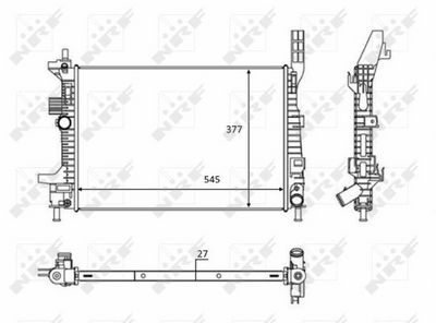 Radiator, engine cooling 58284