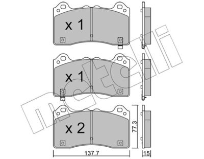 Brake Pad Set, disc brake 22-1220-0
