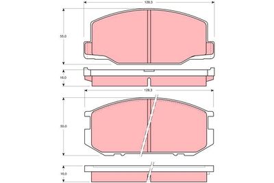 Комплект тормозных колодок, дисковый тормоз TRW GDB216 для LOTUS EXCEL