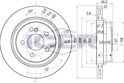 спирачен диск ICER 78BD0910-2