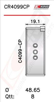 Черупка на биелен лагер KING CR4099CP 030