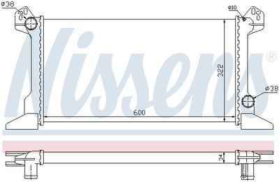 Radiator, engine cooling 62177