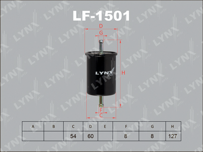 Топливный фильтр LYNXauto LF-1501 для GREAT WALL HAVAL