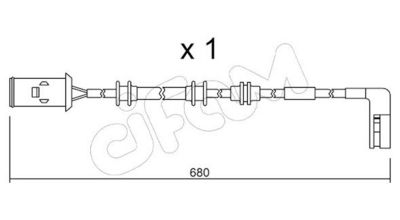 SENZOR DE AVERTIZARE UZURA PLACUTE DE FRANA