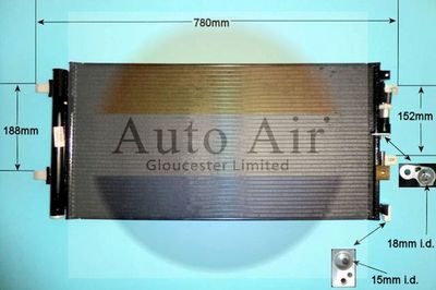 Condenser, air conditioning Auto Air Gloucester 16-9995