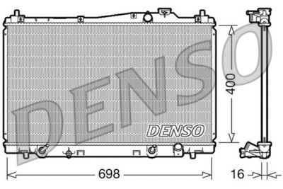 DENSO DRM40017 Радиатор охлаждения двигателя  для HONDA STREAM (Хонда Стреам)
