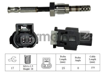 Sensor, exhaust gas temperature Intermotor 27201