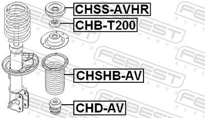 RULMENT SARCINA SUPORT ARC FEBEST CHSSAVHR 1