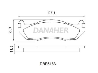 DANAHER DBP5163 Тормозные колодки и сигнализаторы  для HUMMER  (Хаммер Хаммер)