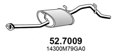 Глушитель выхлопных газов конечный ASSO 52.7009 для SUZUKI ALTO