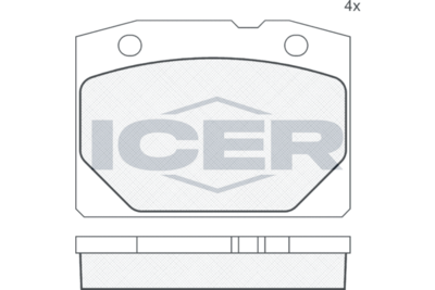 Комплект тормозных колодок, дисковый тормоз ICER 180155 для LADA 1200-1600