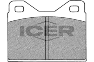 комплект спирачно феродо, дискови спирачки ICER 180128