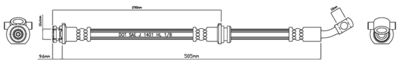 MOTAQUIP VBH876 Тормозной шланг  для NISSAN SERENA (C23) 1.6